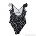 Thepass Women's Pregnant Polka dot Print one-Piece Swimsuit Beachwear Bikini Black B07PJ3CHWK
